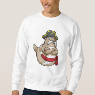 Seal as Pirate with Pirate hat Sweatshirt