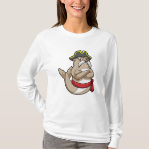 Seal as Pirate with Pirate hat T-Shirt