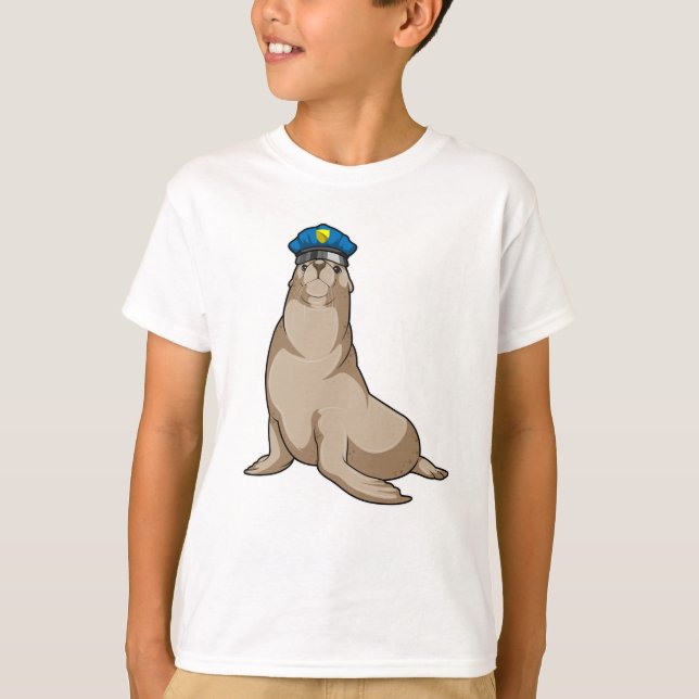 Seal as Police officer T-Shirt (Front)