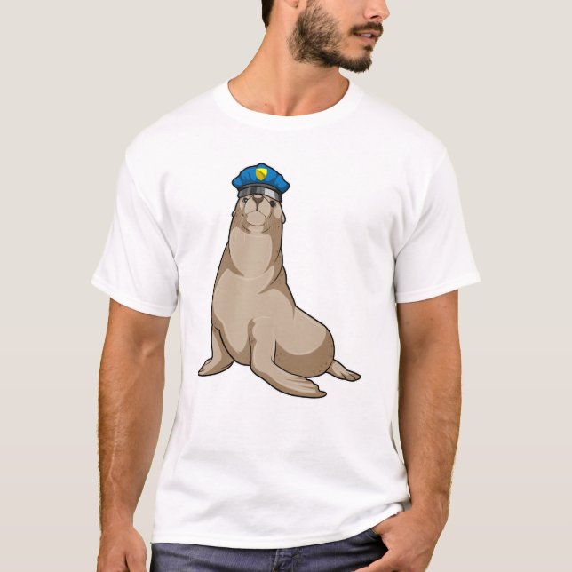 Seal as Police officer T-Shirt (Front)