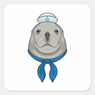 Seal as Sailor with Sailor hat