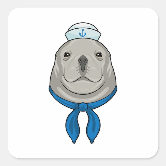 Seal as Sailor with Sailor hat (Front)