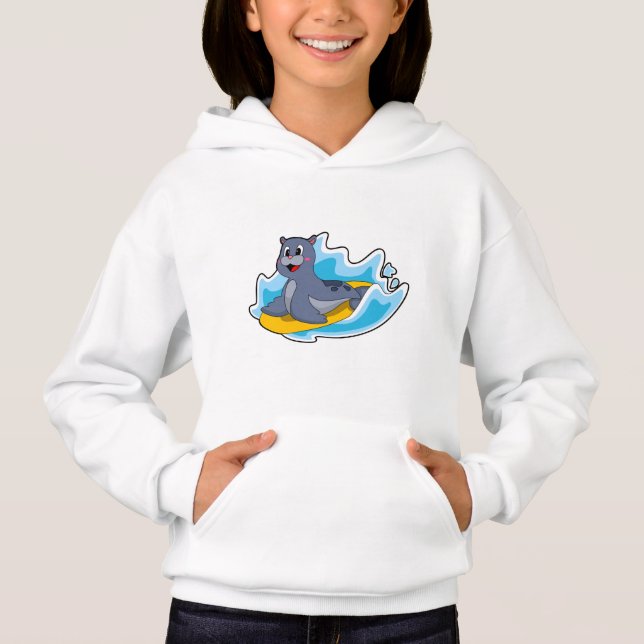 Seal as Surfer with Surfboard (Front)