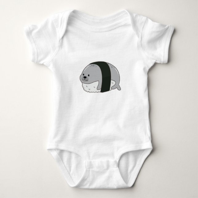 Seal as Sushi Baby Bodysuit (Front)