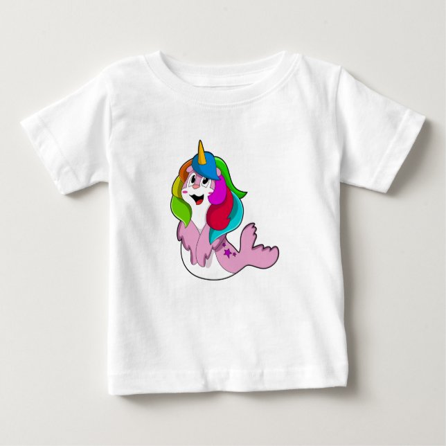 Seal as Unicorn Baby T-Shirt (Front)
