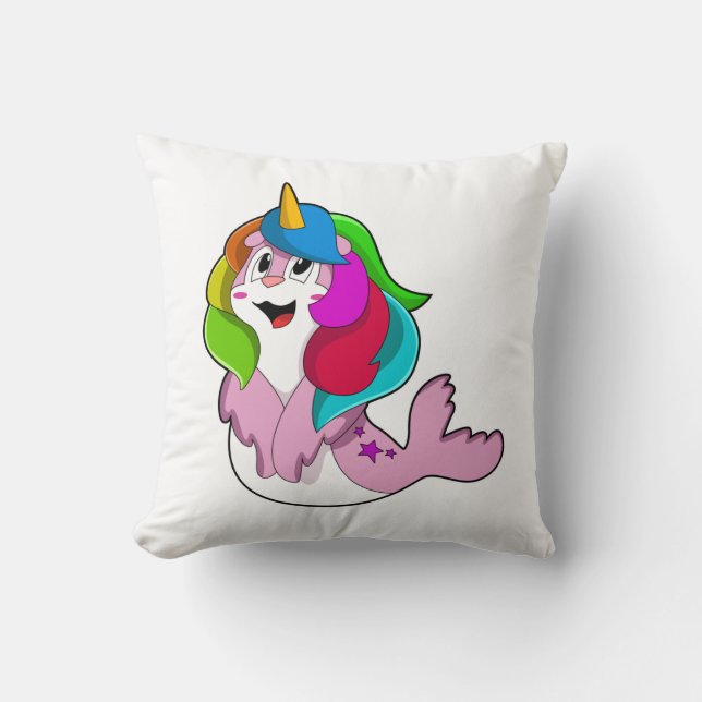 Seal as Unicorn Cushion (Front)