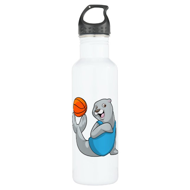 Seal at Basketball Sports 710 Ml Water Bottle (Front)