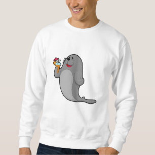 Seal at Drinking with Juice Sweatshirt