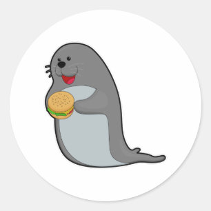 Seal at Eating with Burger