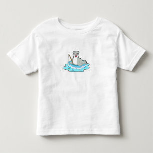 Seal at Fishing with Fishing rod Toddler T-Shirt