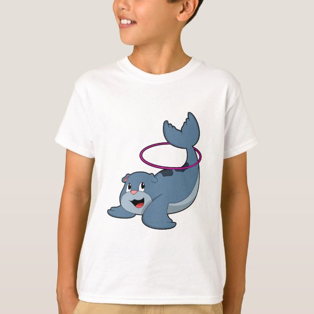 Seal at Fitness with Fitness tires.PNG T-Shirt (Front)