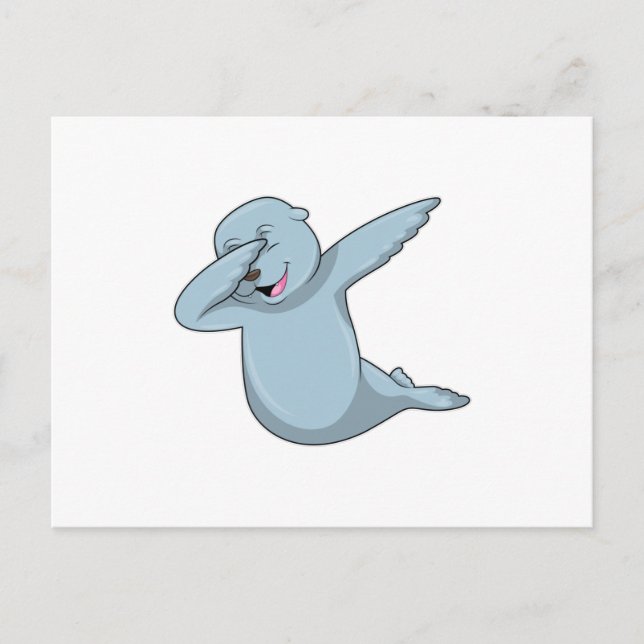 Seal at Hip Hop Dance Dab Postcard (Front)