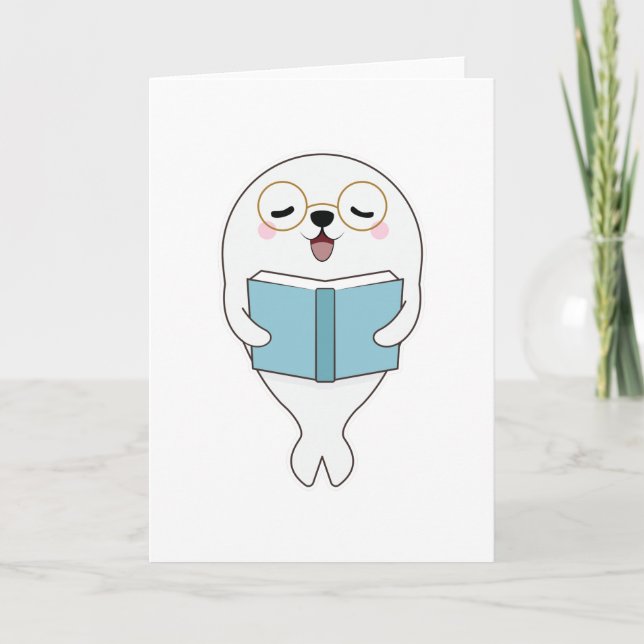 Seal at Reading one Book Card (Front)