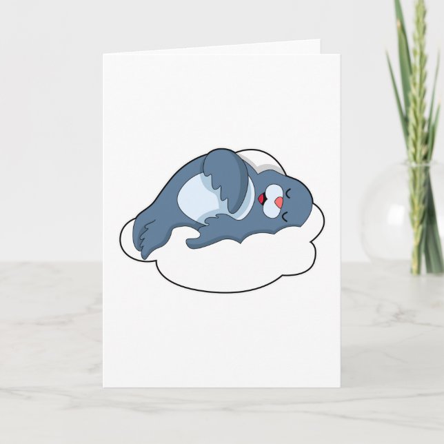 Seal at Sleeping on Cloud Card (Front)