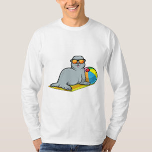 Seal at Sunbathing with Water polo