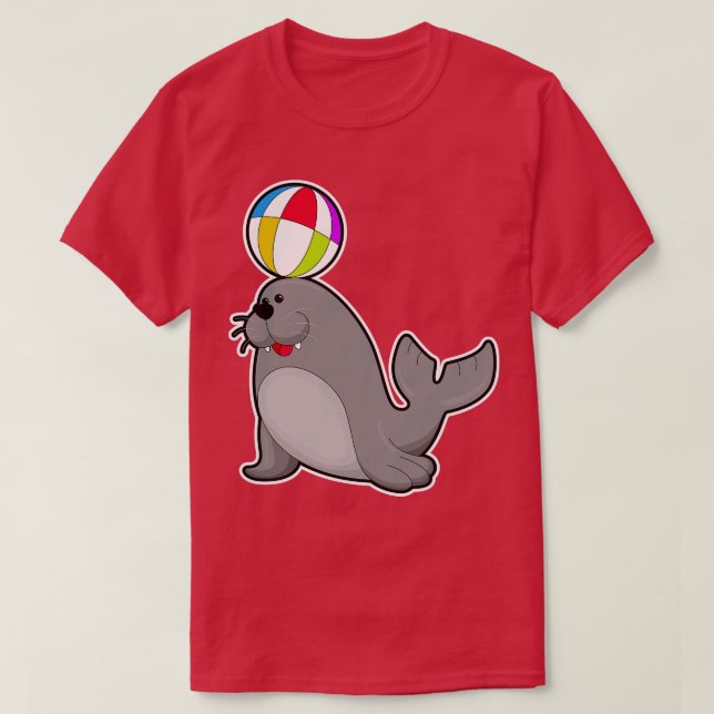 Seal at Water sports with Water polo (Design Front)