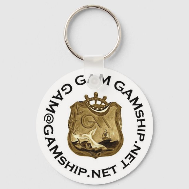 seal black gold key ring (Front)