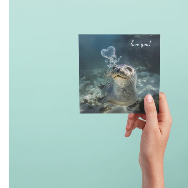 seal blowing heart bubbles (Creator Uploaded)