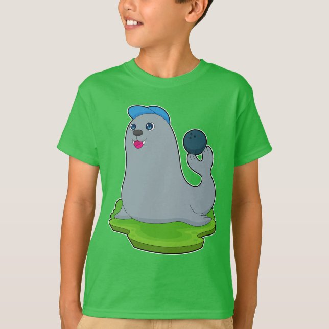 Seal Bowling Bowling ball T-Shirt (Front)