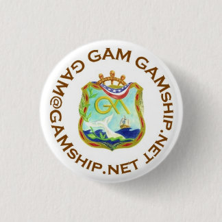 seal brown 3 cm round badge