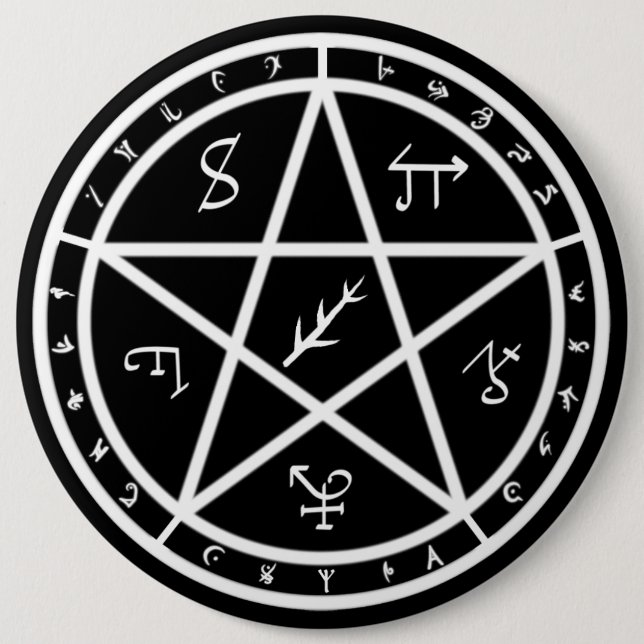 Seal Button - White on Black (Front)