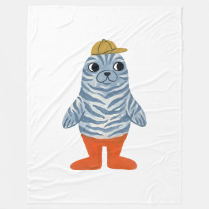 Seal Cap Zebra Stripe Blanket