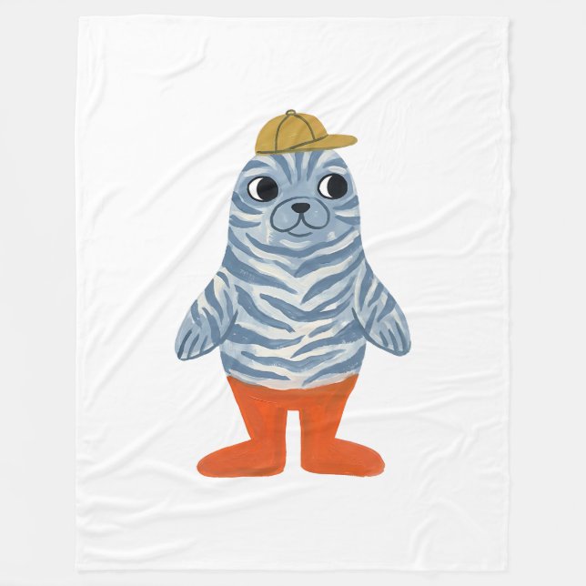 Seal Cap Zebra Stripe Blanket (Front)