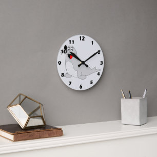 Seal Design Round Clock