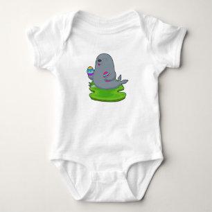 Seal Easter Easter eggs Baby Bodysuit