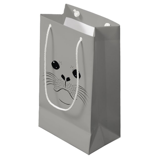 Seal face silhouette small gift bag (Front Angled)