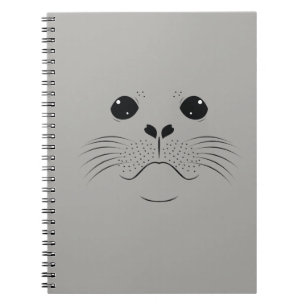 Seal face silhouette spiral notebook