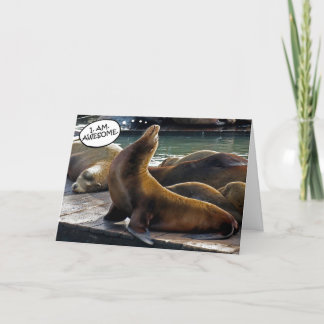 Seal in Awesome Pose Card