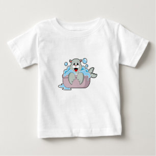 Seal in Bathtub Baby T-Shirt