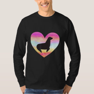 Seal In Heart Colourful I Love Seal Pastel Colour  T-Shirt