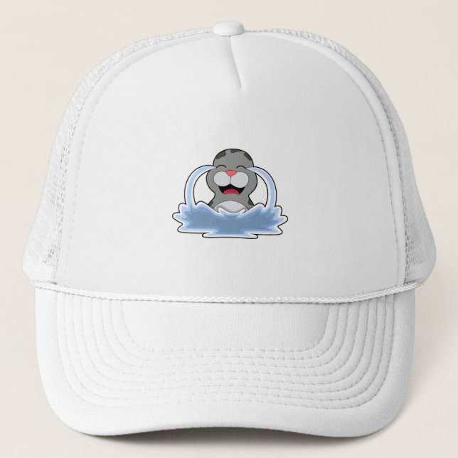 Seal in Water Trucker Hat (Front)