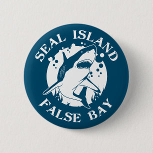 Seal Island False Bay - Scuba Diving With Sharks 6 Cm Round Badge
