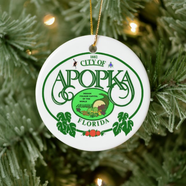 Seal of Apopka, Florida Ceramic Tree Decoration (Tree)