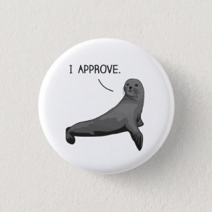 Seal of Approval 3 Cm Round Badge