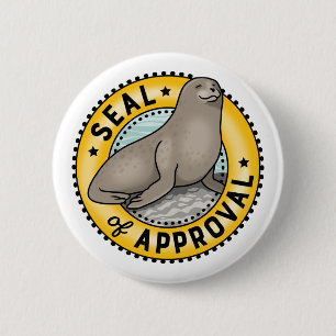 Seal of Approval 6 Cm Round Badge