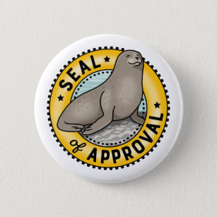 Seal of Approval 6 Cm Round Badge