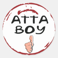 Seal Of Approval Atta Boy Stickers - Atta Boy