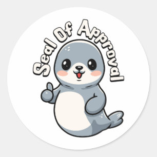 Seal Of Approval! Cute Seal Pun Cartoon