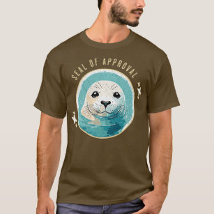 Seal of Approval Watercolor Design for Ocean Lover T-Shirt