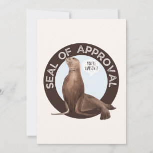 SEAL OF APPROVAL YOU ARE AWESOME HOLIDAY CARD