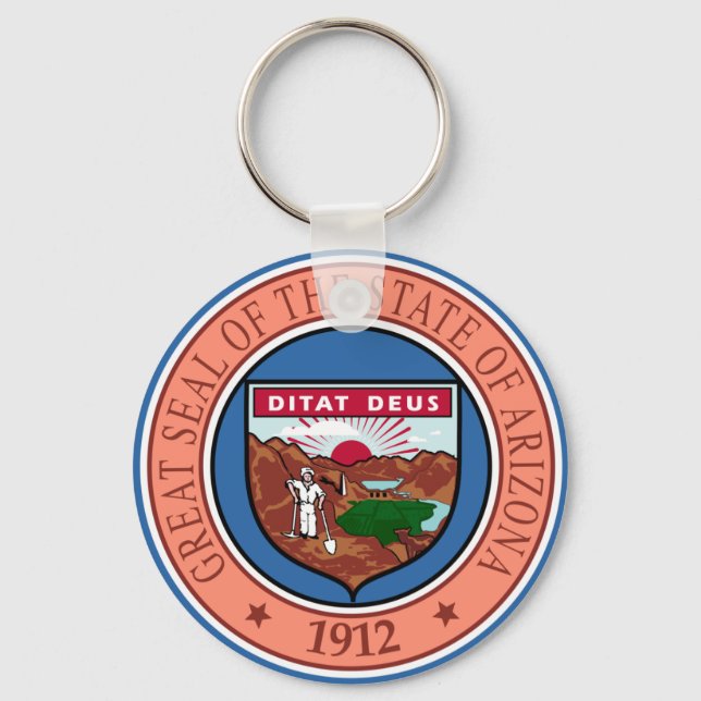 Seal of Arizona State USA Keychain (Front)