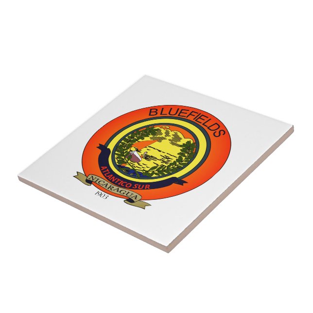 Seal of Bluefields, Nicaragua Tile (Side)