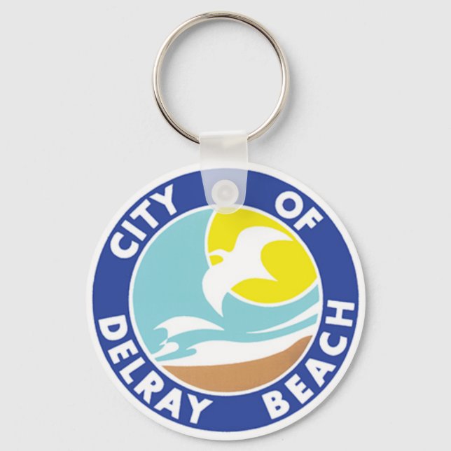 Seal of Delray Beach, Florida Key Ring (Front)