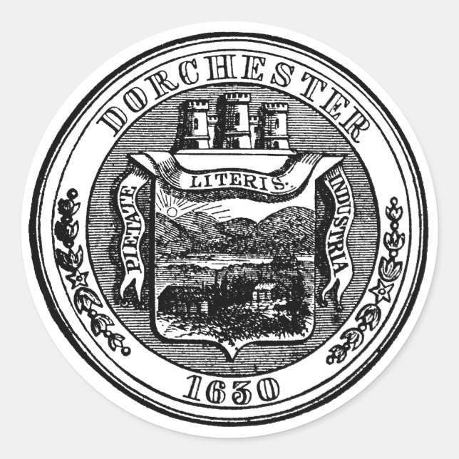 Seal of Dorchester Massachusetts, black (Front)
