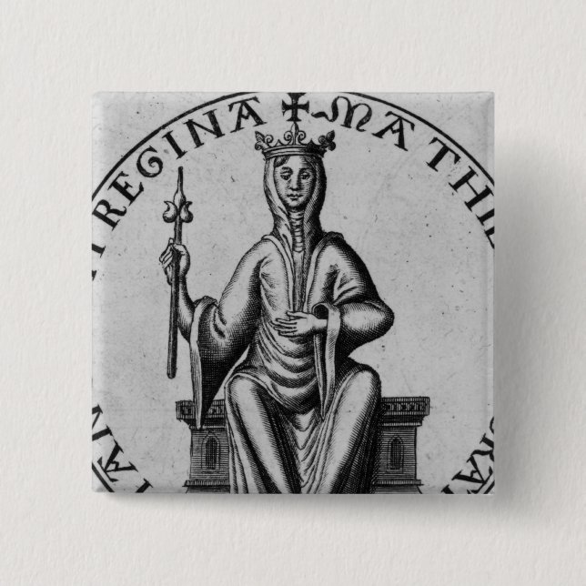 Seal of Empress Matilda 15 Cm Square Badge (Front)