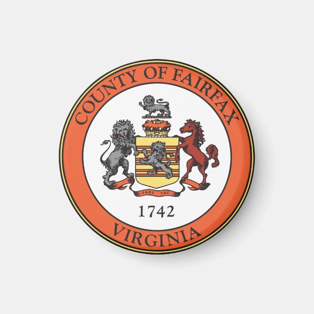 Seal of Fairfax County, Virginia Magnet (Front)